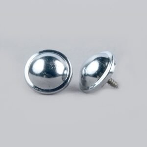 Round Cap With Border Silver Screw